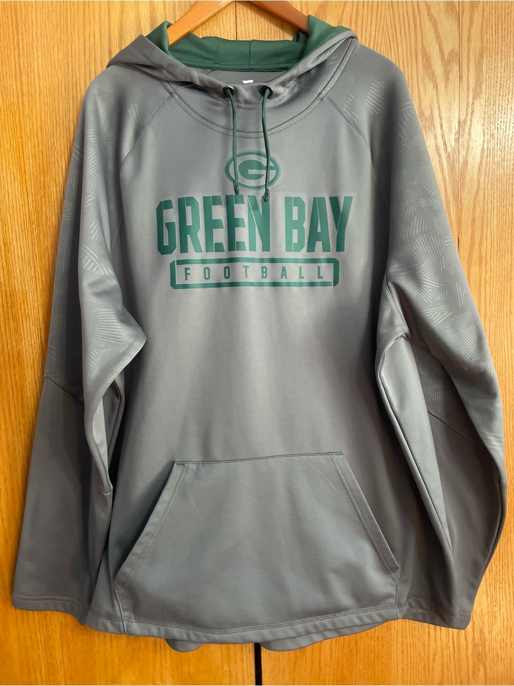 Fanatics Gray Hoodie with Green Green Bay Logo